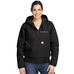 Nestle Clinton Carhartt Wopmen's Washed Duck Active Jac-Black