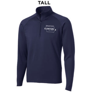 Nestle Clinton Sport Tek Men Sport Wick Stretch 1/2 Zip Pullover TALL-Navy