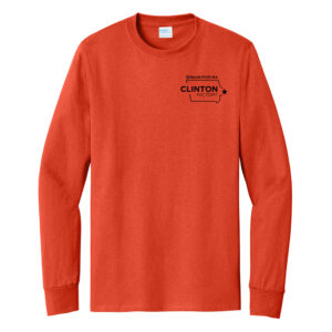 Nestle Clinton Pre Shrunk Heavy Weight Cotton Long Sleeve Tee-Orange