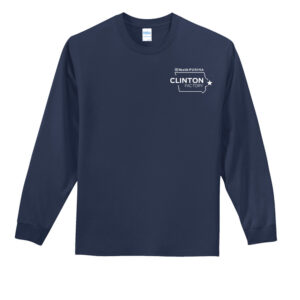 Nestle Clinton Pre Shrunk Heavy Weight Cotton Long Sleeve Tee-Navy