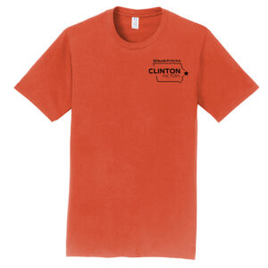Nestle Clinton Ring Spun Cotton Fan Favorite Short Sleeve Tee-Orange