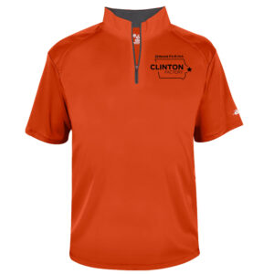 Nestle Clinton Short Sleeve 1/4 Zip Performance Pullover Orange
