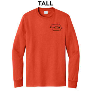 Nestle Clinton Pre Shrunk Heavy Weight Cotton Long Sleeve Tee TALL-Orange