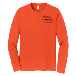 Nestle Clinton Unisex Long Sleeve Cotton Tee - Orange