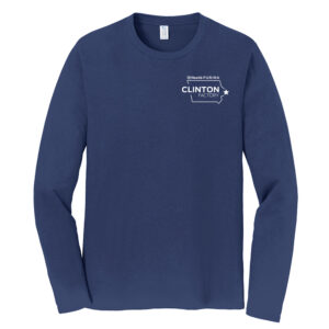 Nestle Clinton Unisex Long Sleeve Cotton Tee - Team Navy