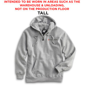 Nestle Clinton White Bear Premium Heavyweight Pocket Hooded Sweatshirt with Zipper TALL- Athletic Heather