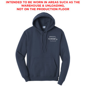 Nestle Clinton Unisex Fleece Hooded Sweatshirt-Navy