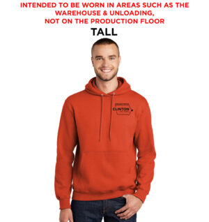 Nestle Clinton Tall Fleece Hooded Sweatshirt-Orange