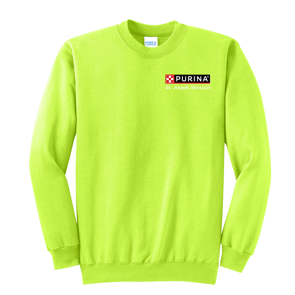 Nestle St Joseph Unisex Fleece Crewneck Sweatshirt-Neon Yellow