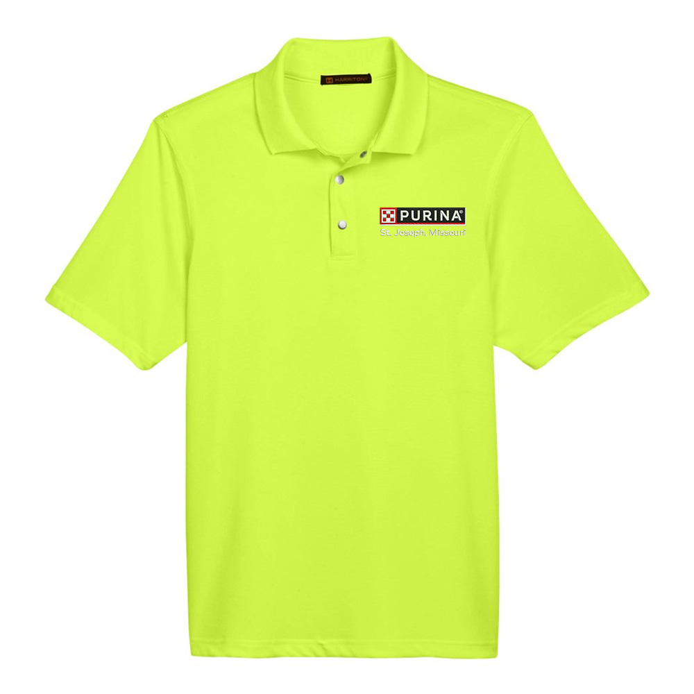 Nestle St Joseph Harriton Men's Advantage snap placket-Safety Yellow