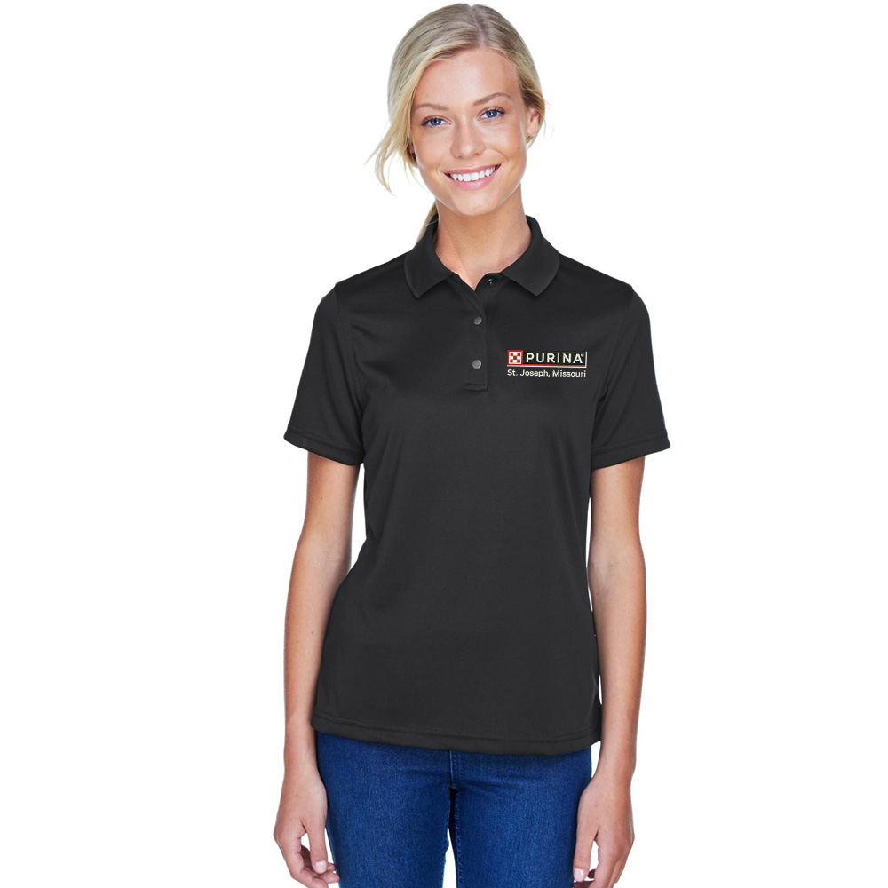 Nestle St Joseph IndustryBlue Women's Advantage Snag Protection Plus IL Snap Placket Polo - Black