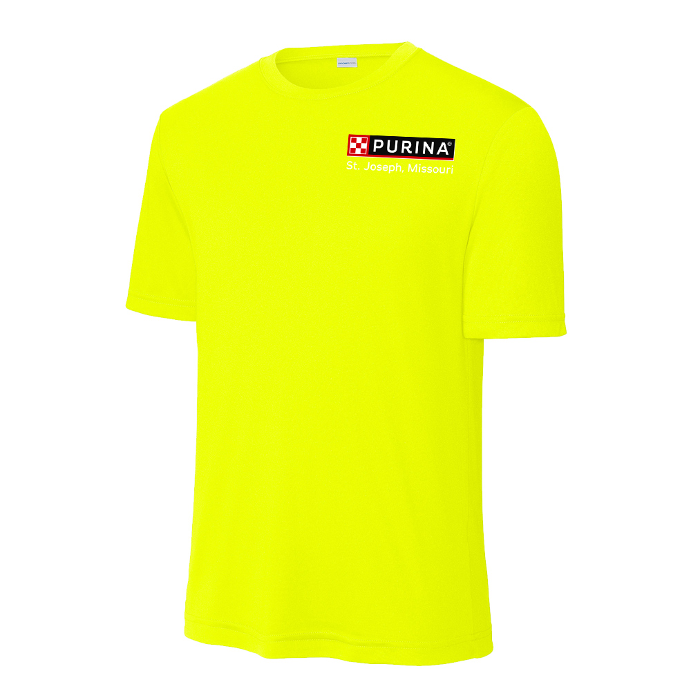 Nestle St Joseph Sport-Tek Men TALL Competitor Performance Tee-Neon Yellow