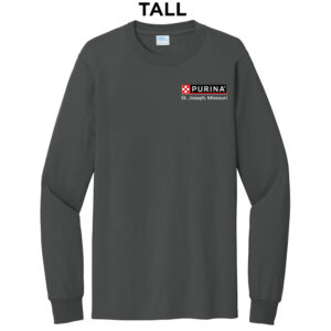 Nestle St Joseph Tall Unisex Cotton Essentail Long Sleeve Tee-Charcoal