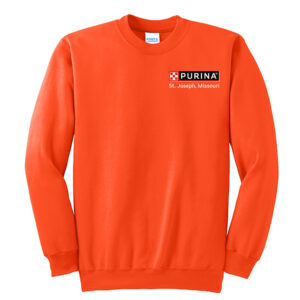 Nestle St Joseph Unisex Essential Fleece Crewneck Sweatshirt-Safety Orange