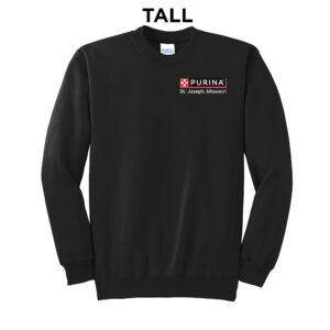 Nestle St Joseph Tall Unisex Essential Fleece Crewneck Sweatshirt-Black