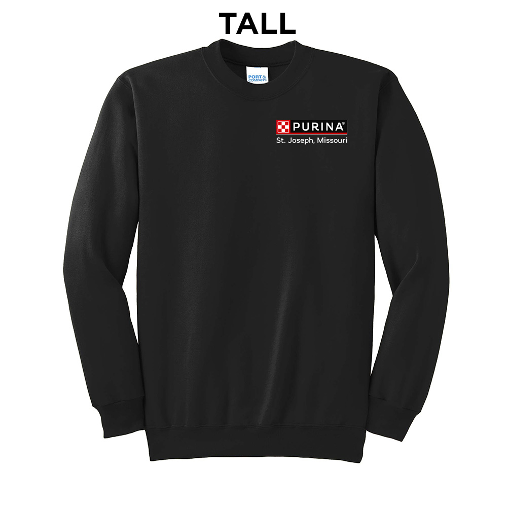 Nestle St Joseph Tall Unisex Essential Fleece Crewneck Sweatshirt-Black