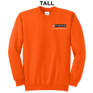 Nestle St Joseph Tall Unisex Essential Fleece Crewneck Sweatshirt-Safety Orange