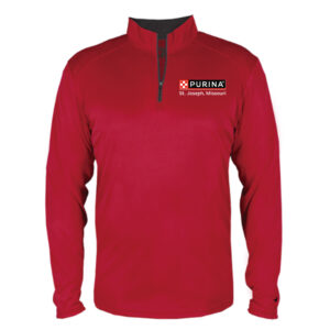 Nestle St Joseph Badger B-Core 1/4 Zip Men-Red/Graphite