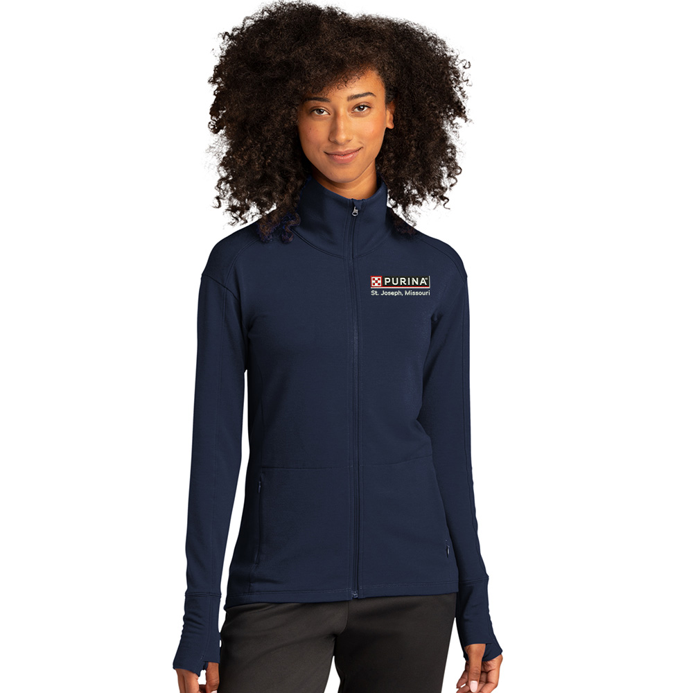 Nestle St Joseph Sport Tek Women Sport Wick Flex Fleece Full Zip-Navy