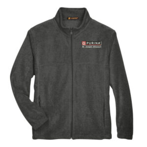 Nestle St Joseph Harriton Men's Full-Zip Fleece- charcoal