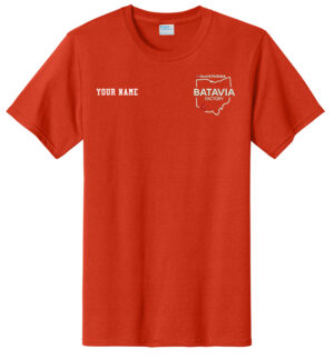 Nestle Batavia Unisex Cotton Short Sleeve Tee-Orange (EMBROIDERY)