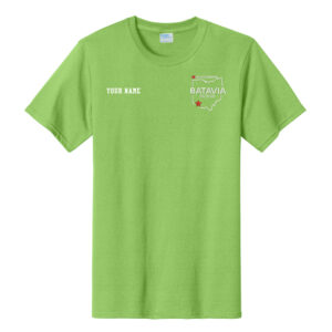 Nestle Batavia Unisex Cotton Short Sleeve Tee-Lime (EMBROIDERY)