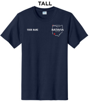 Nestle Batavia Unisex TALL Cotton Short Sleeve Tee-Navy (SCREEN PRINT)