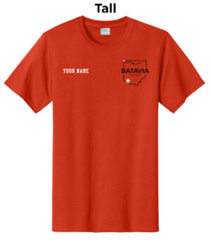 Nestle Batavia Unisex TALL Cotton Short Sleeve Tee-Orange (SCREEN PRINT)