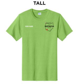 Nestle Batavia Unisex TALL Cotton Short Sleeve Tee-Lime (SCREEN PRINT)