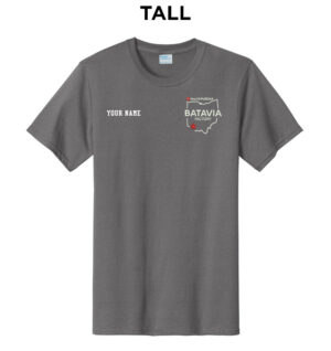 Nestle Batavia Unisex TALL Cotton Short Sleeve Tee-Medium Grey (EMBROIDERY)