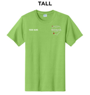 Nestle Batavia Unisex TALL Cotton Short Sleeve Tee-Lime (EMBROIDERY)