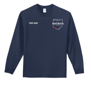 Nestle Batavia Unisex Cotton Long Sleeve Tee-Navy (SCREEN PRINT)
