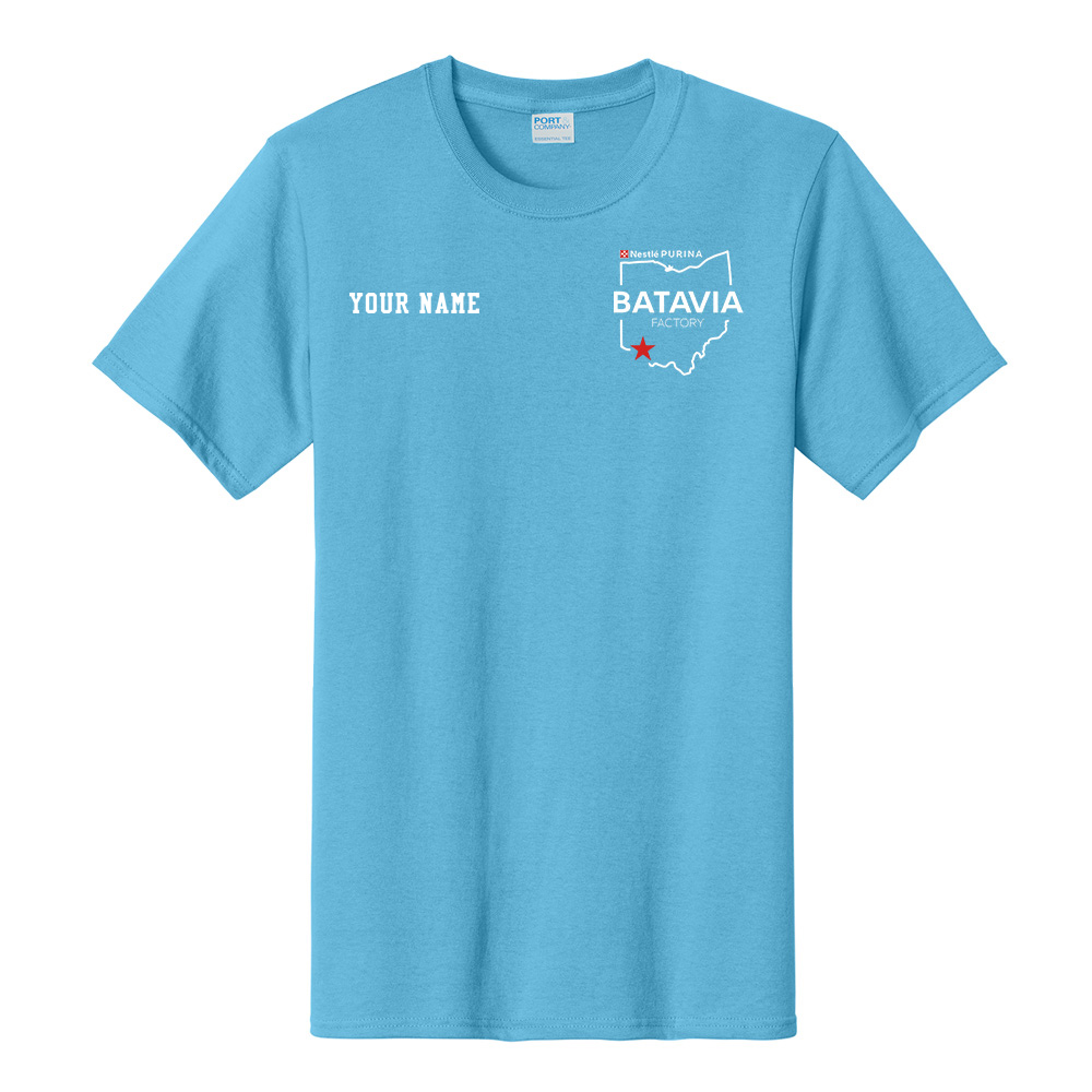 Nestle Batavia Unisex Cotton Short Sleeve Tee-Aquatic Blue (SCREEN PRINT)