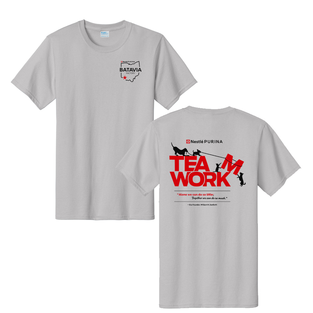 Nestle Batavia Unisex Cotton Short Sleeve Tee-Silver (SCREEN PRINT)