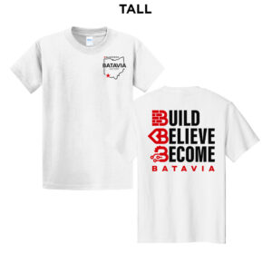 Nestle Batavia Unisex TALL Cotton Short Sleeve Tee-White (SCREEN PRINT)