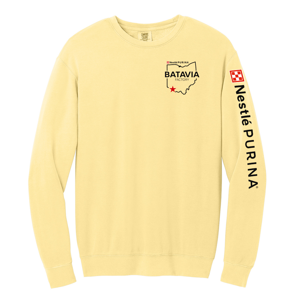Nestle Batavia Comfort Colors Lightweight Crewneck Sweatshirt Butter