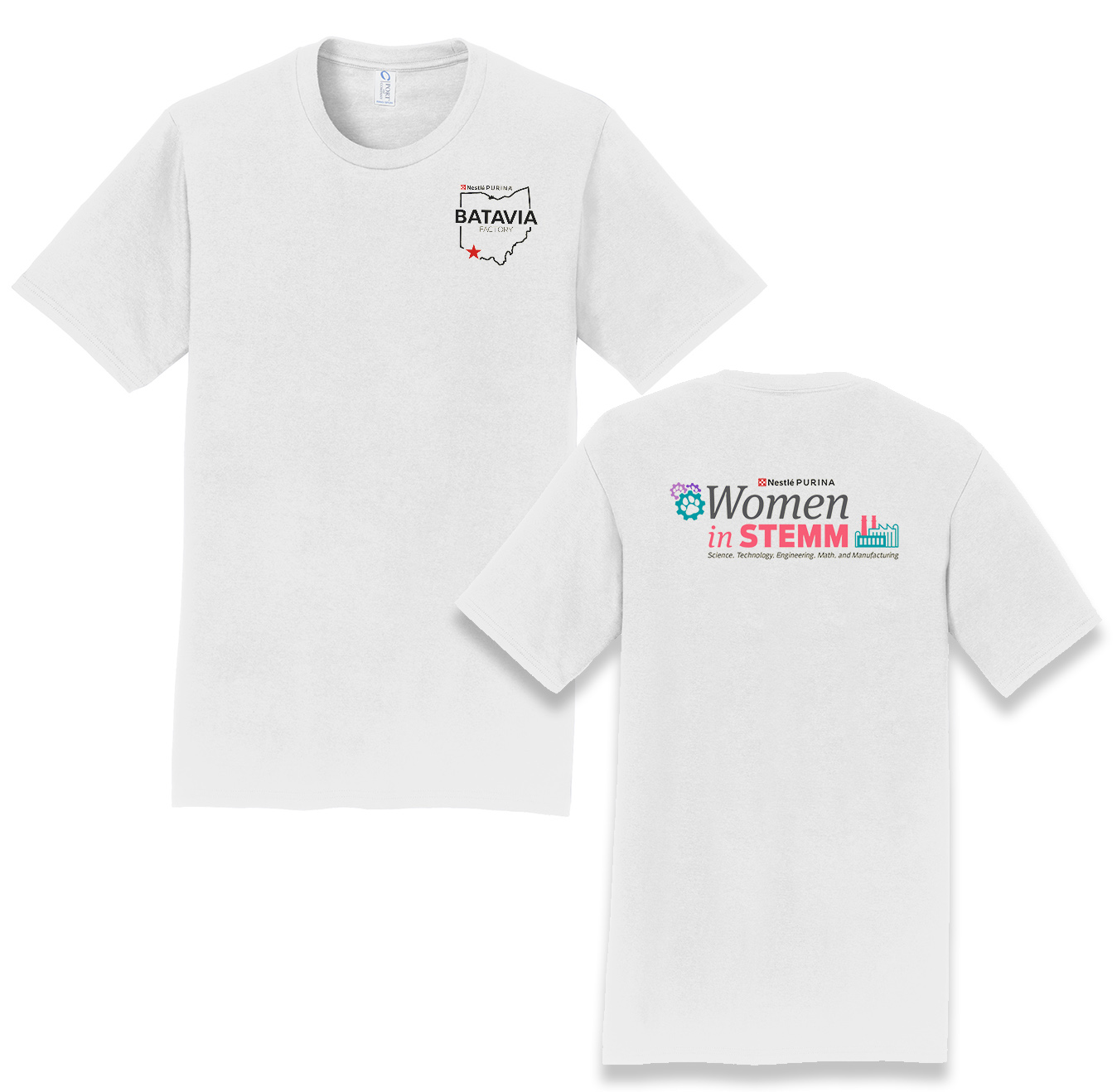 Nestle Batavia Port and Company Unisex Fan Favorite Short Sleeve Tee-White