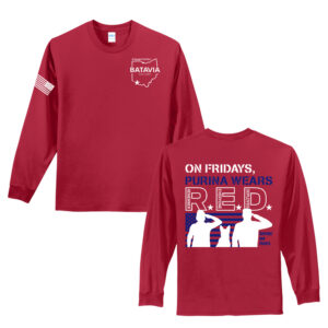 Nestle Batavia Unisex Long Sleeve Essential T-Shirt-Red (SCREEN PRINT)