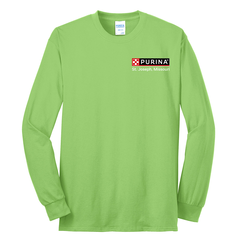 Nestle St Joseph Unisex Cotton Long Sleeve Tee-Lime