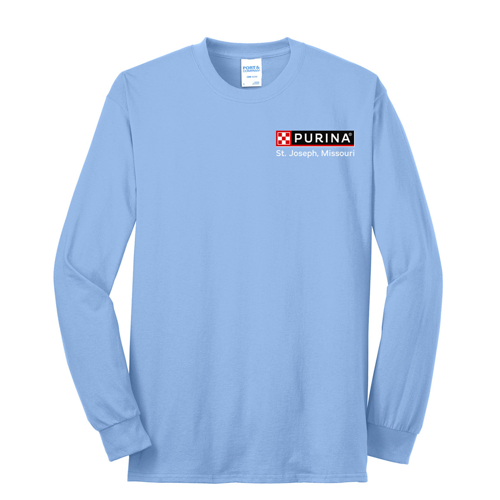 Nestle St Joseph Unisex Cotton Long Sleeve Tee-Light Blue
