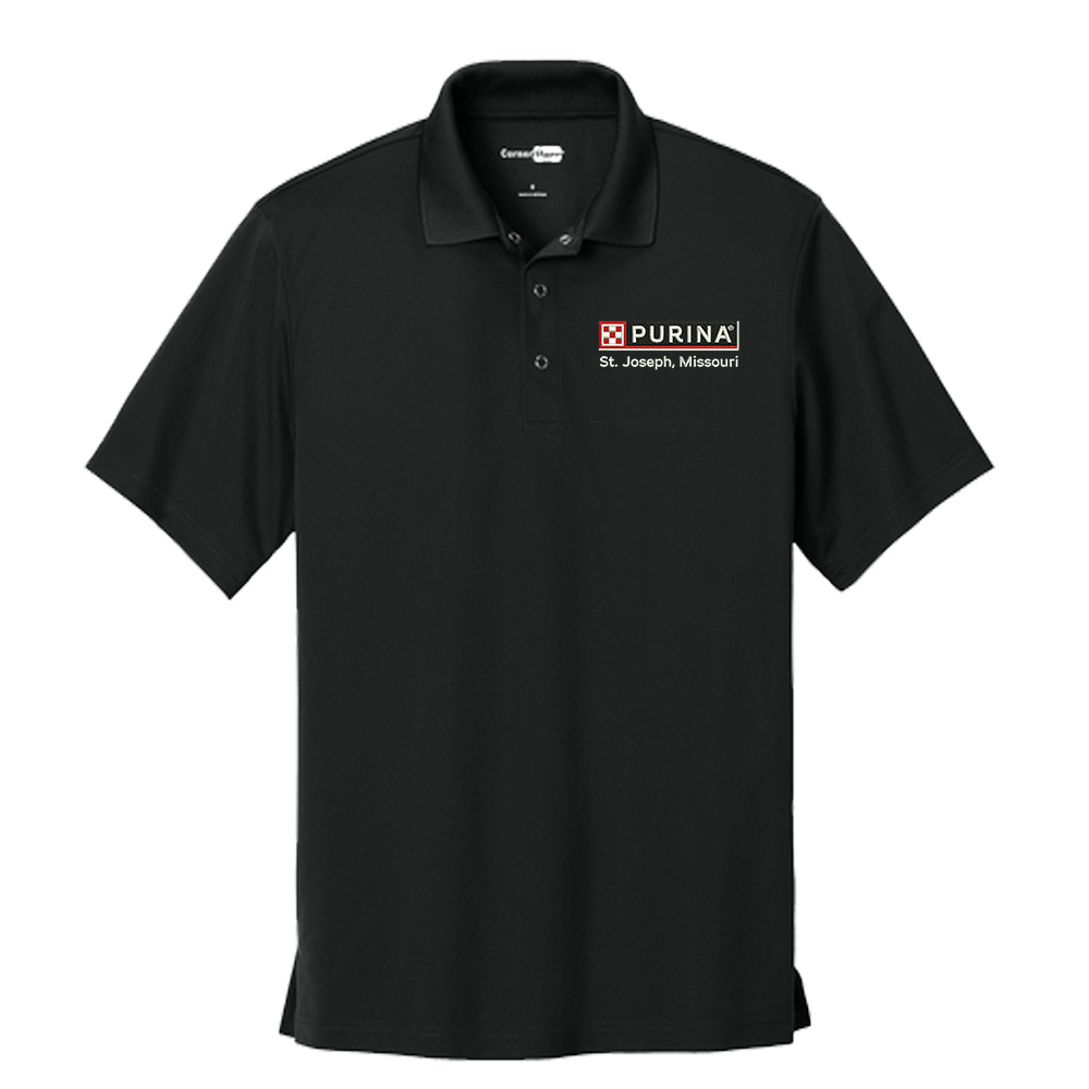 Nestle St Joseph CornerStone men Micropique Gripper Polo-Black