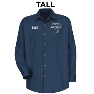 Nestle Batavia Tall 65/35 Poplin Long SL Work Shirt w/snap Front LONG-Navy