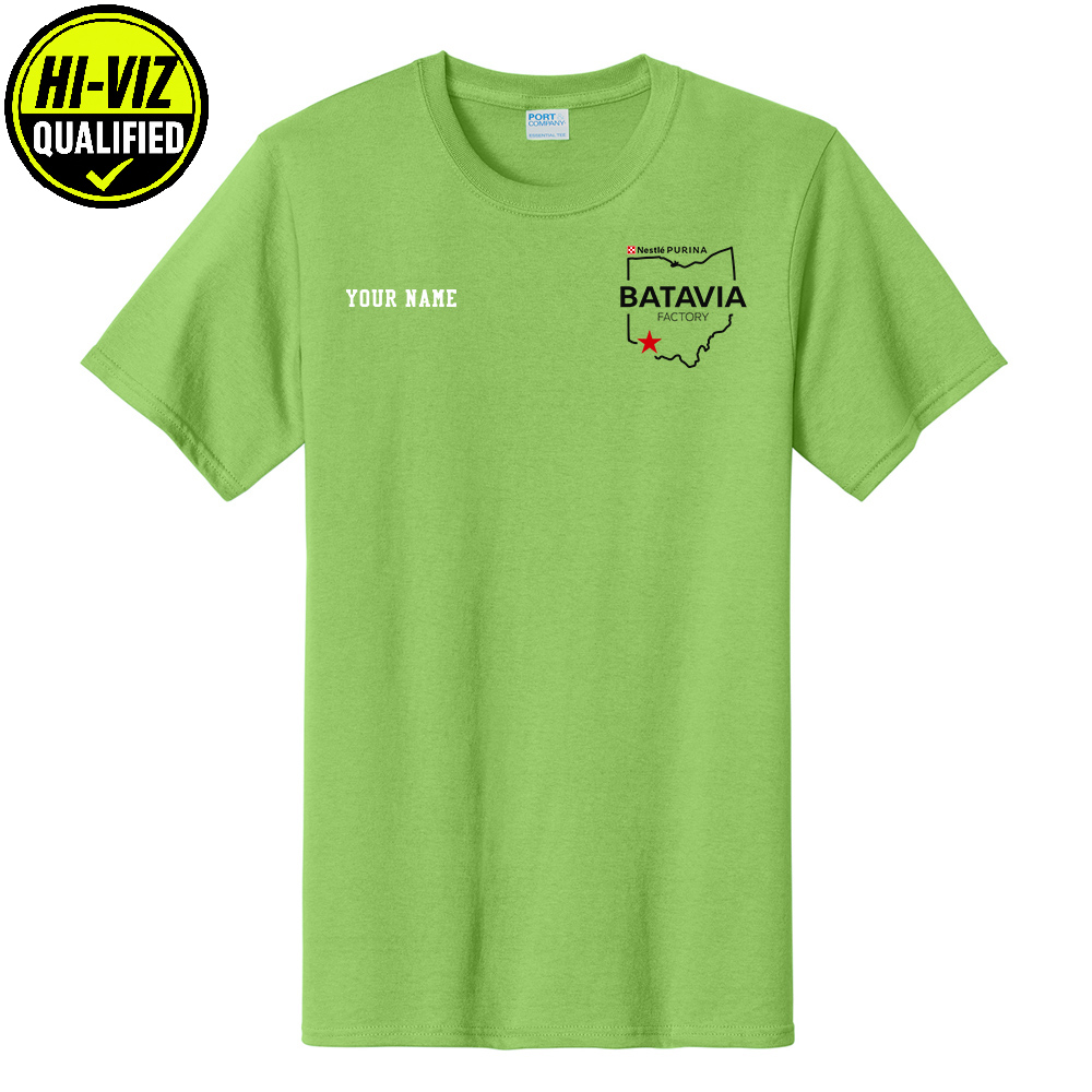 Nestle Batavia Unisex Cotton Short Sleeve Tee-Lime (SCREEN PRINT)