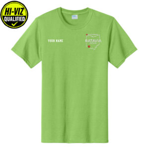 Nestle Batavia Unisex Cotton Short Sleeve Tee-Lime (EMBROIDERY)