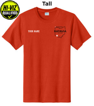 Nestle Batavia Unisex TALL Cotton Short Sleeve Tee-Orange (SCREEN PRINT)