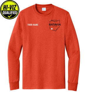 Nestle Batavia Unisex Cotton Long Sleeve Tee-Orange (SCREEN PRINT)