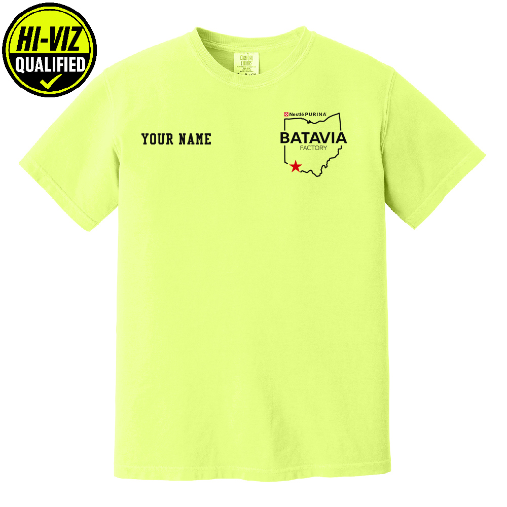Nestle Batavia Unisex Comfort Colors Pigment Dyed Short Sleeve Shirt-Neon Lemon