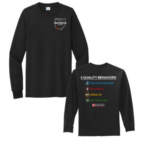 Nestle Batavia Unisex Cotton Long Sleeve Tee-Black (SCREEN PRINT)