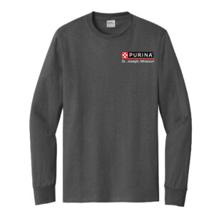 Nestle St Joseph Unisex Cotton Essentail Long Sleeve Tee-Charcoal
