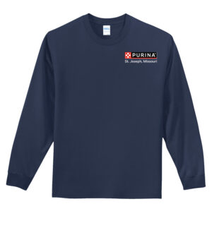 Nestle St Joseph Unisex Cotton Essentail Long Sleeve Tee-Navy